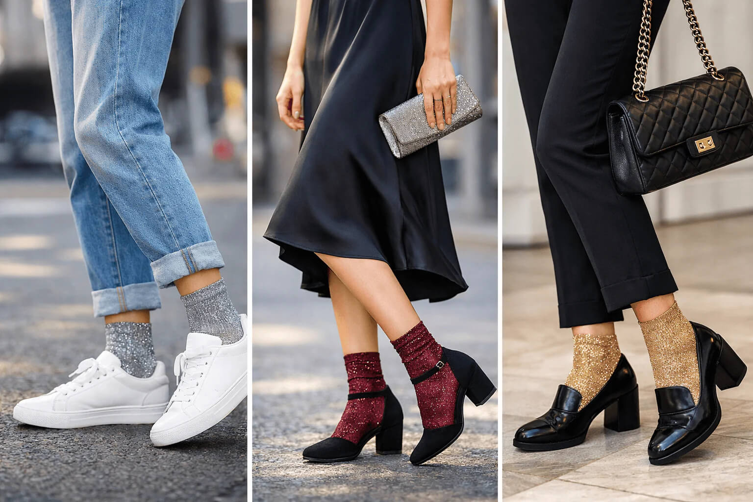 Porter des chaussettes à paillettes