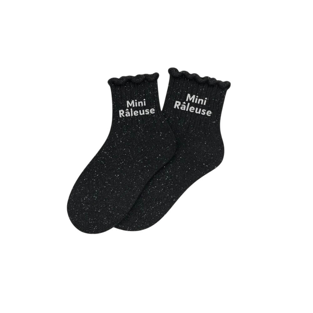 chaussettes à paillettes enfant mini râleuse Woom