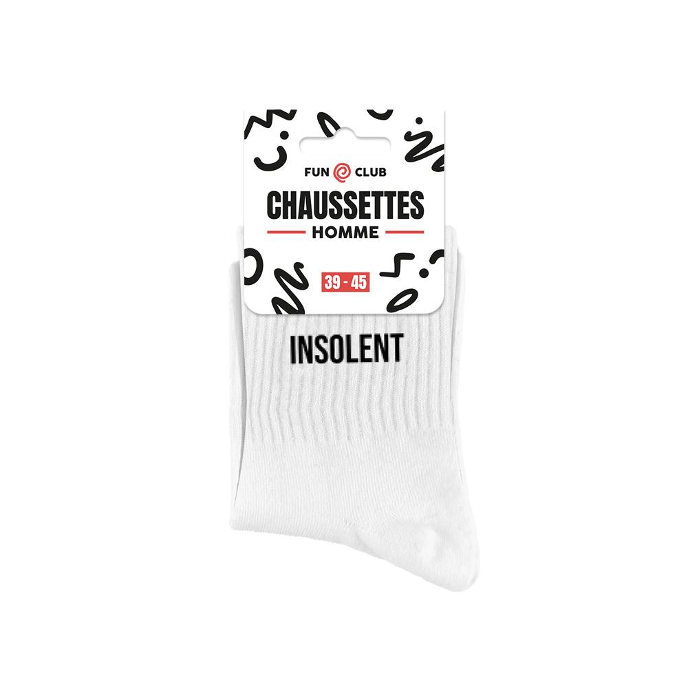 chaussettes homme insolent blanc
