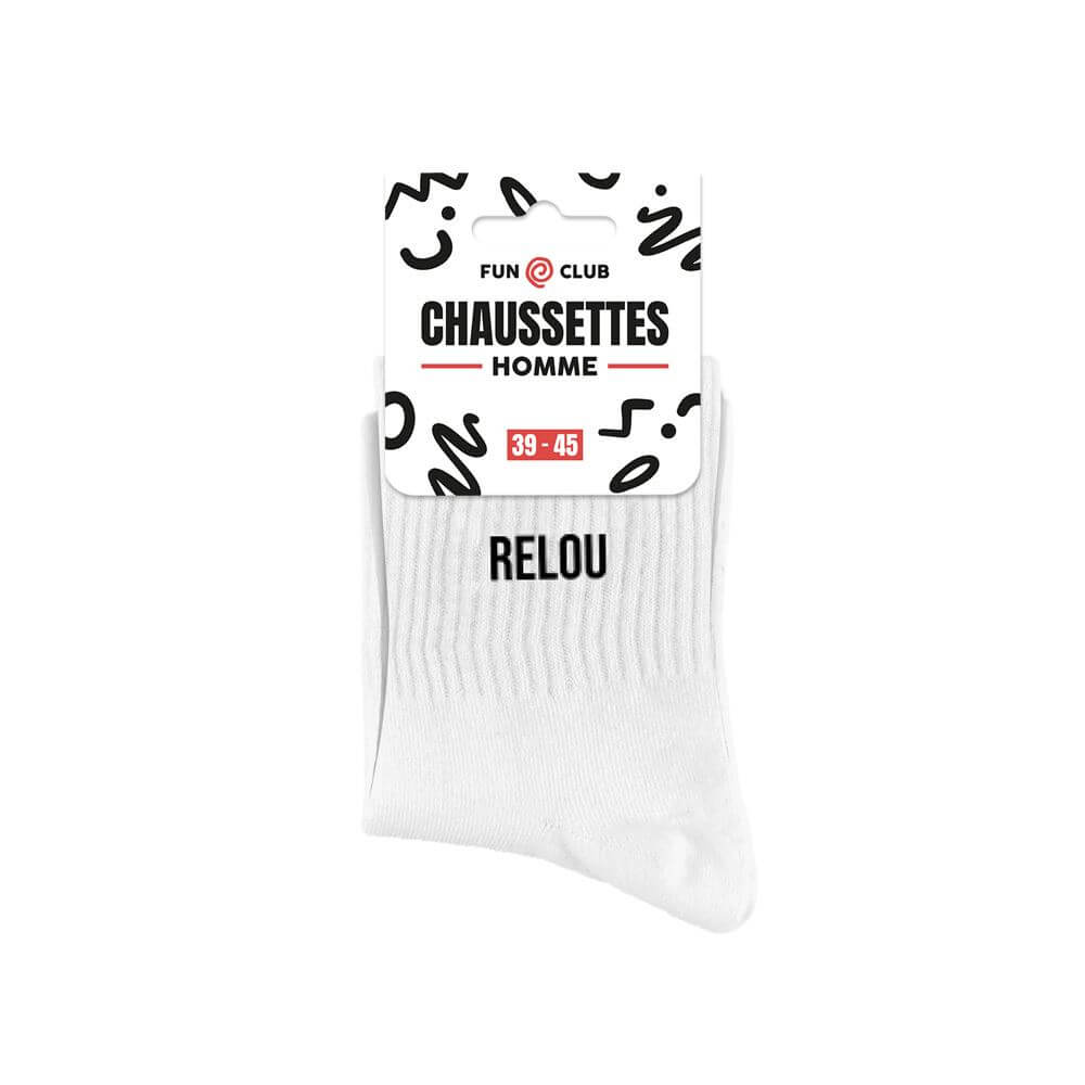 chaussettes homme relou blanc