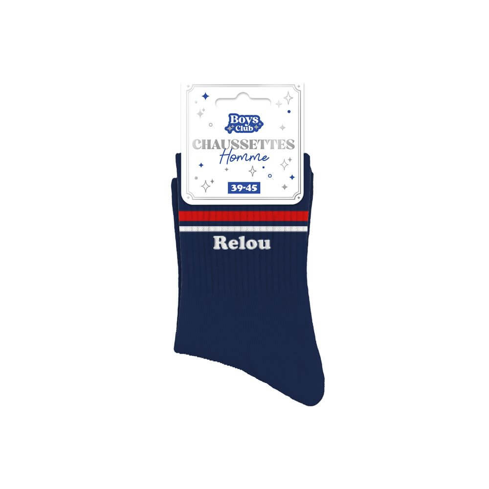 chaussettes homme relou bleu marine