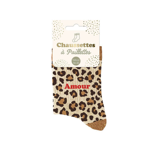 chaussettes léopard Amour