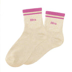 chaussettes paillettes à bandes Diva