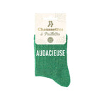 Chaussettes à paillettes audacieuse