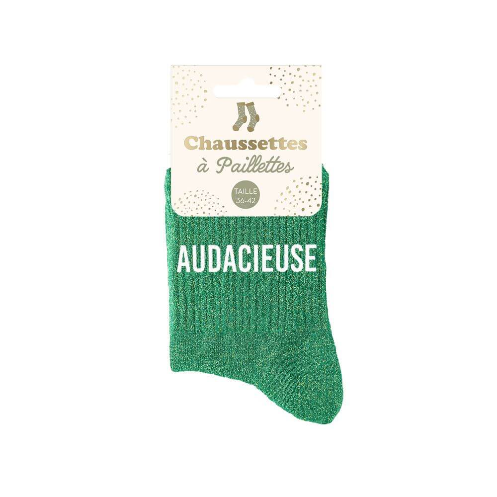 Chaussettes à paillettes audacieuse