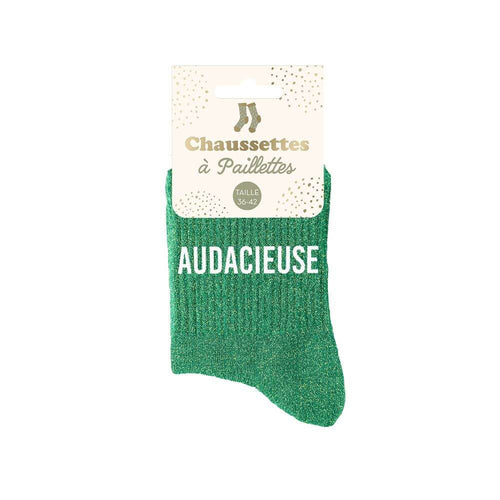 Chaussettes à paillettes audacieuse