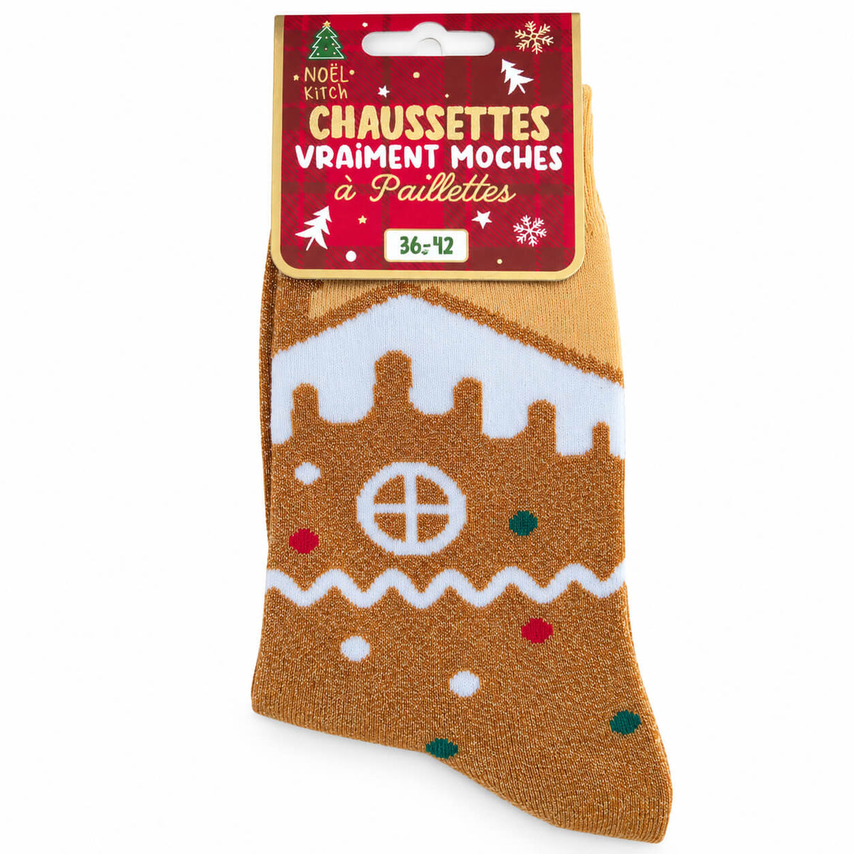 Chaussettes à paillettes Maison de Noël