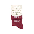 chaussettes paillettes petite bombe
