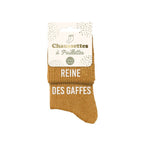 chaussettes paillettes reine des gaffes