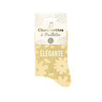 chaussettes élégante à fleur