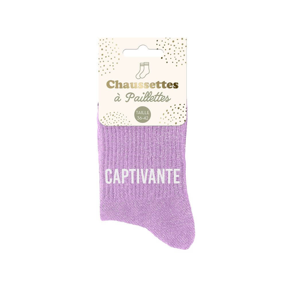 chaussettes à paillettes captivante