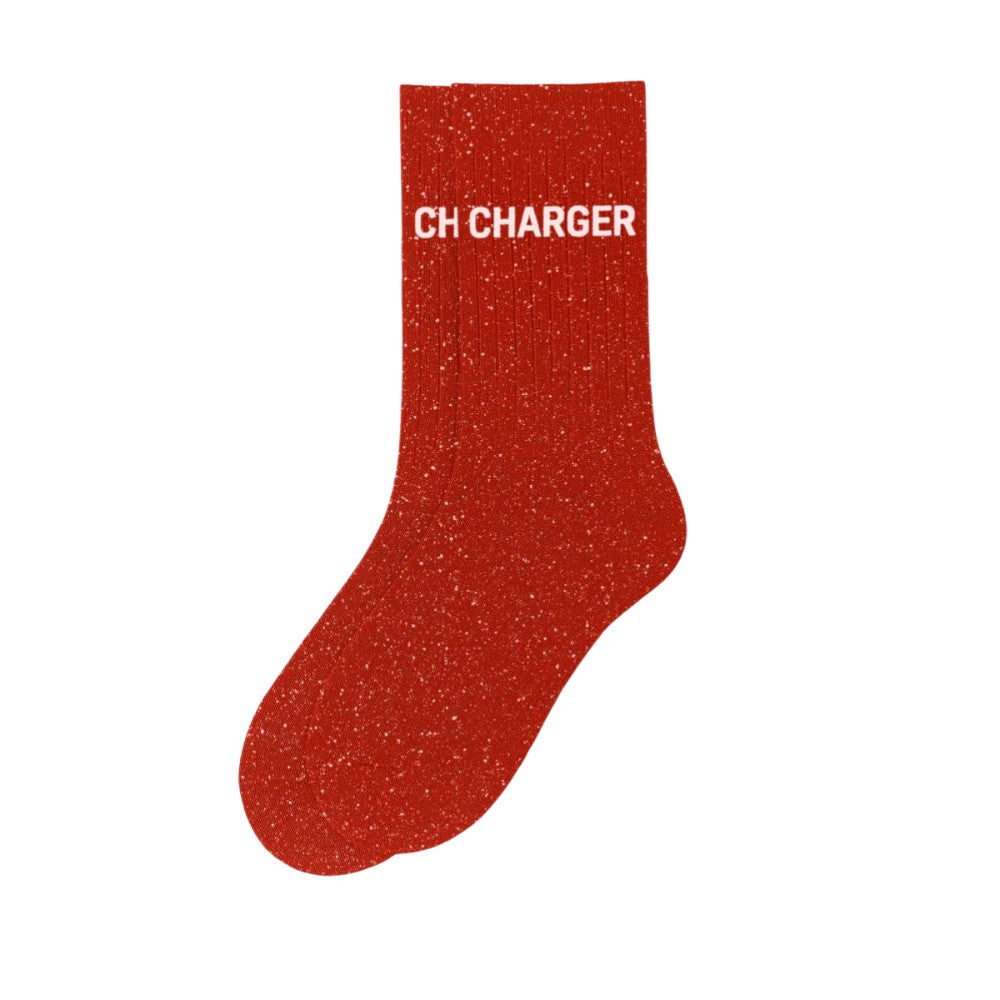 chaussettes à paillettes Charger rouge Woom