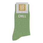 Chaussettes à paillettes Chill vert amande Woom