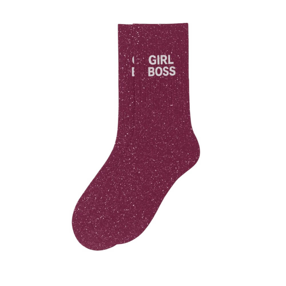 chaussettes à paillettes Girl Boss violet Woom
