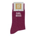 chaussettes à paillettes Girl Boss violet Woom