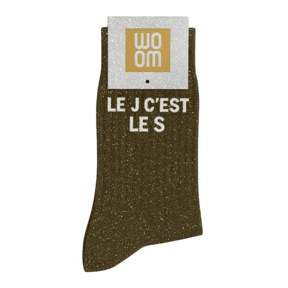 chaussettes à paillettes Le J c'est le S Woom