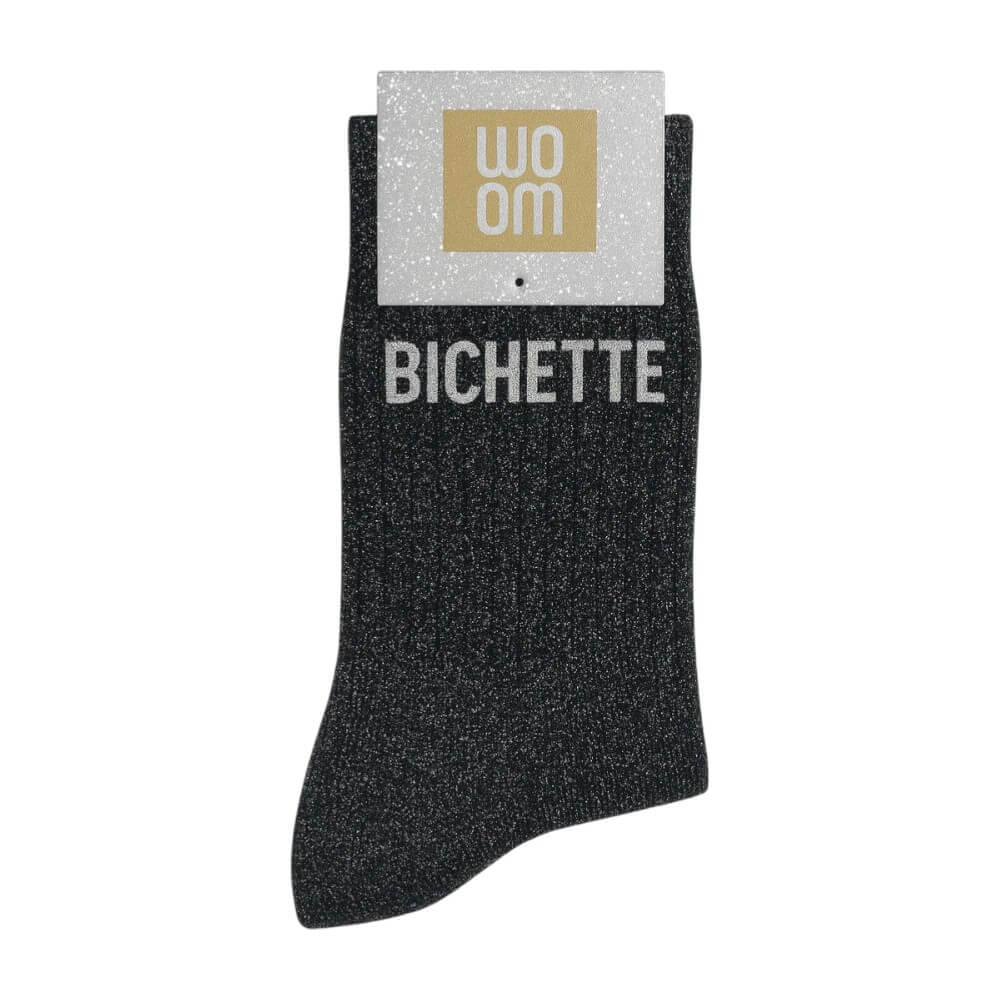 chaussettes à paillettes Bichette noir Woom