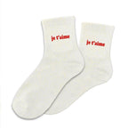 Chaussettes à paillettes Je t'aime