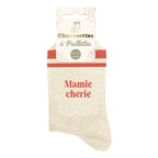 chaussettes à bandes mamie chérie