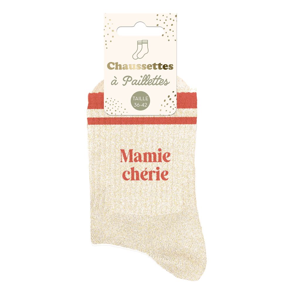 chaussettes à bandes mamie chérie