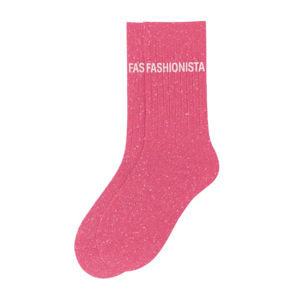 chaussettes à paillettes Fashionista rose bonbon Woom