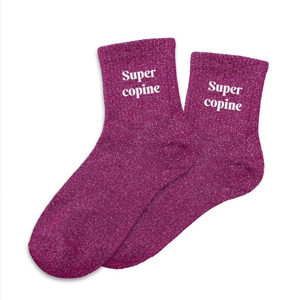 chaussettes à paillettes Super Copine
