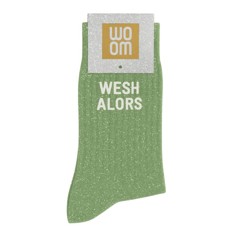 chaussettes à paillettes Wesh Alors vert Woom