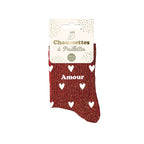 chaussettes amour coeurs