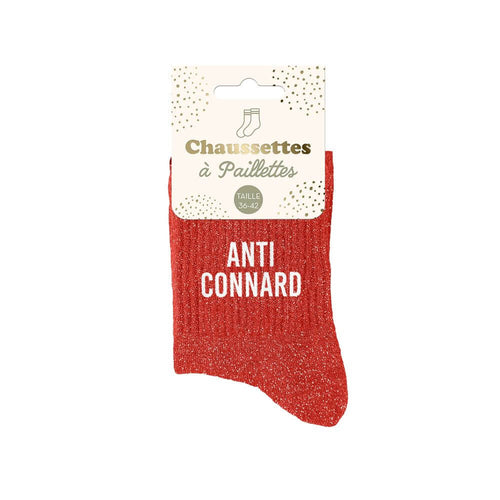 chaussettes anti connard à paillettes