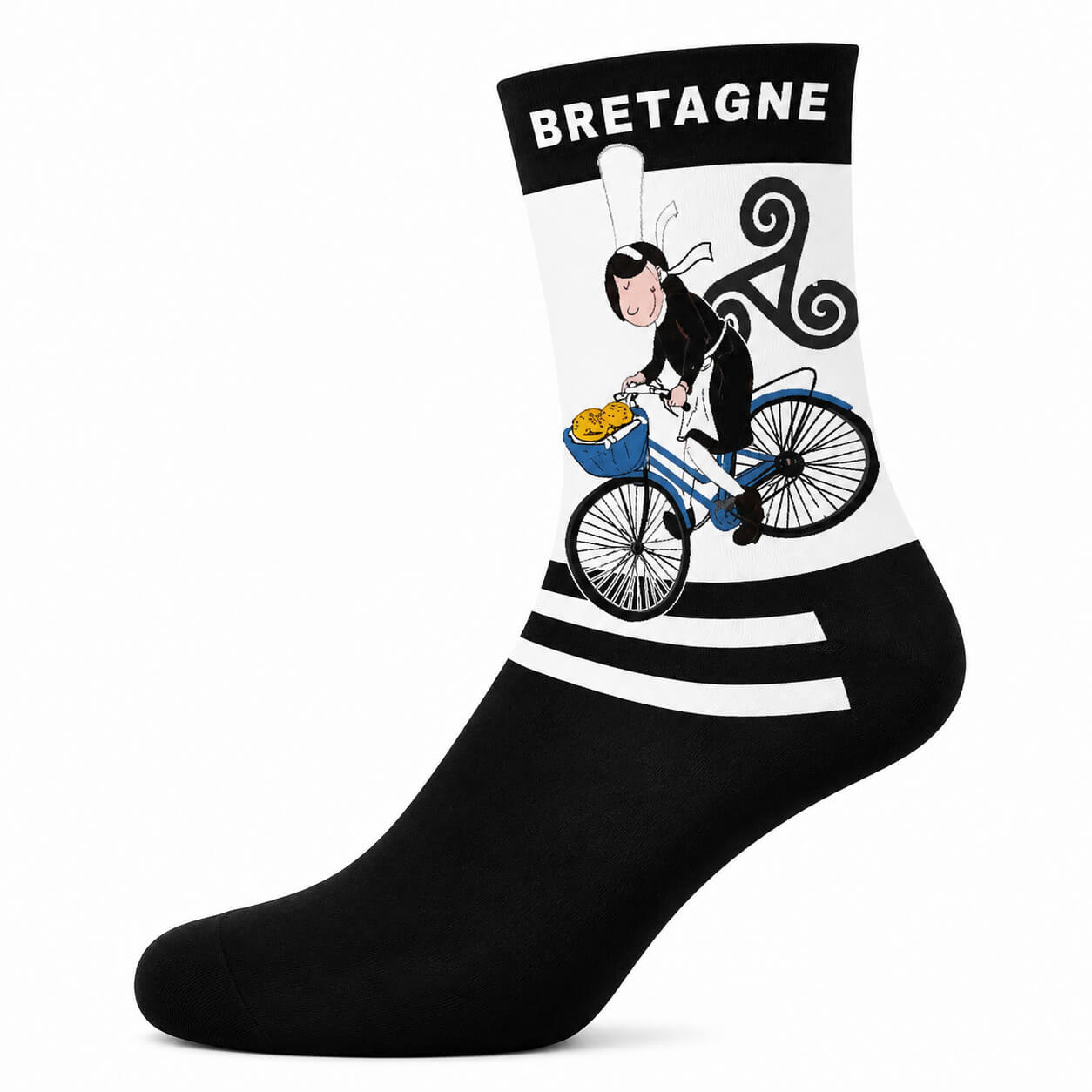 chaussettes bretonne à vélo