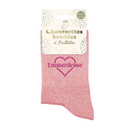 chaussettes brodées emmerdeuse