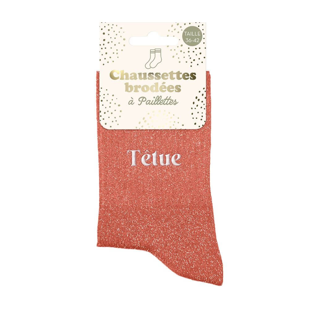 chaussettes brodées Têtue