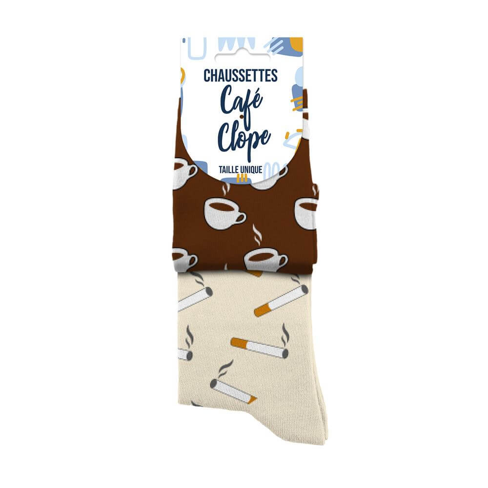 chaussettes café clope duo