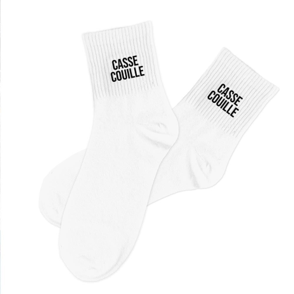 chaussettes casse couille blanc