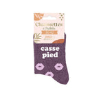 chaussettes casse pied violet