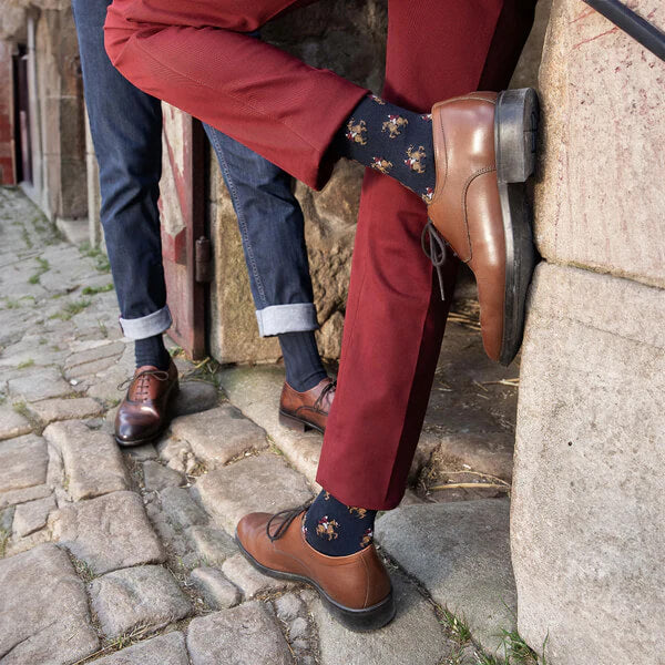 chaussettes cavaliers homme Maison Broussaud portée