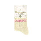 chaussettes charmante beige