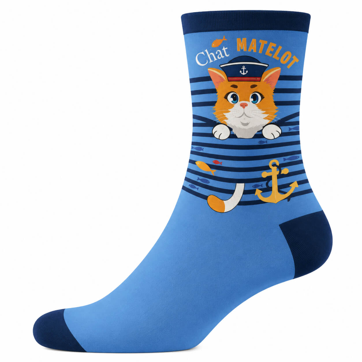 chaussettes chat matelot