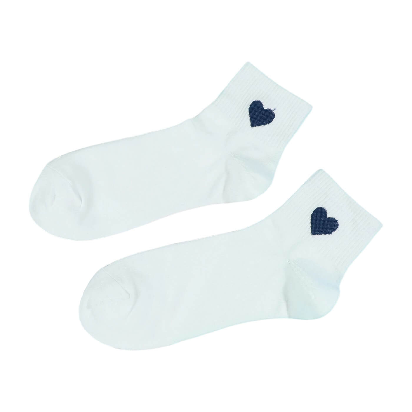 chaussettes cœur cheville couleur marine