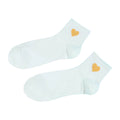 chaussettes cœur cheville couleur jaune soleil