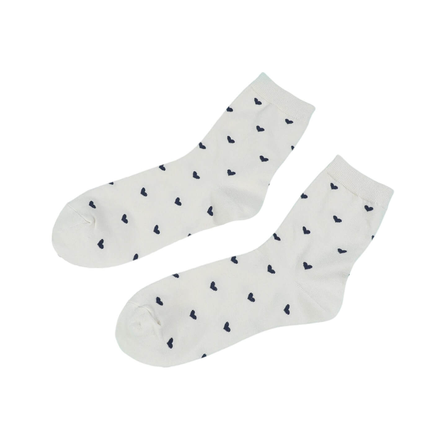 chaussettes à motifs cœur marine