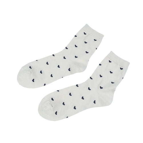 chaussettes à motifs cœur marine