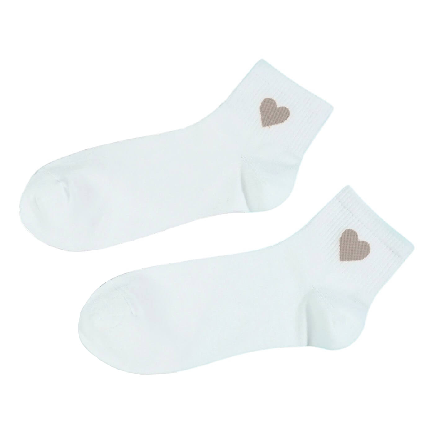 chaussettes cœur cheville couleur ocre