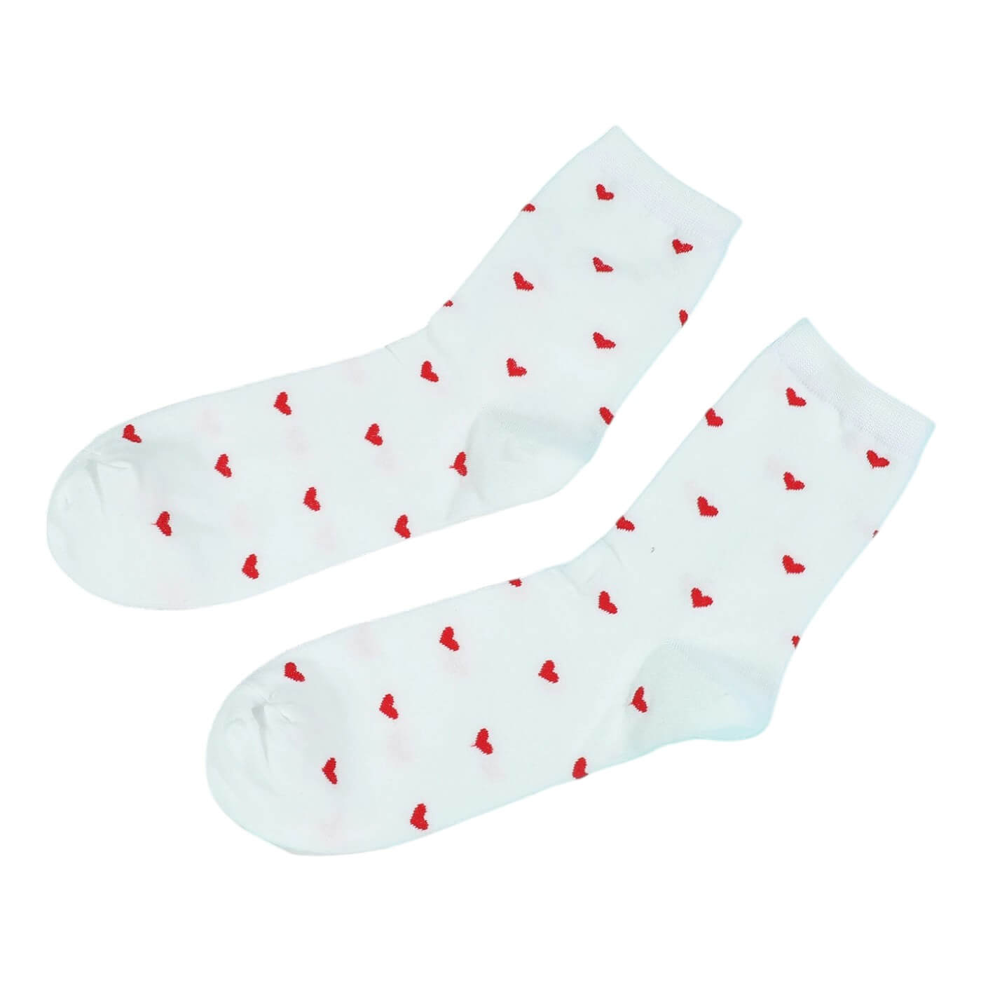 chaussettes à motifs cœur rouge