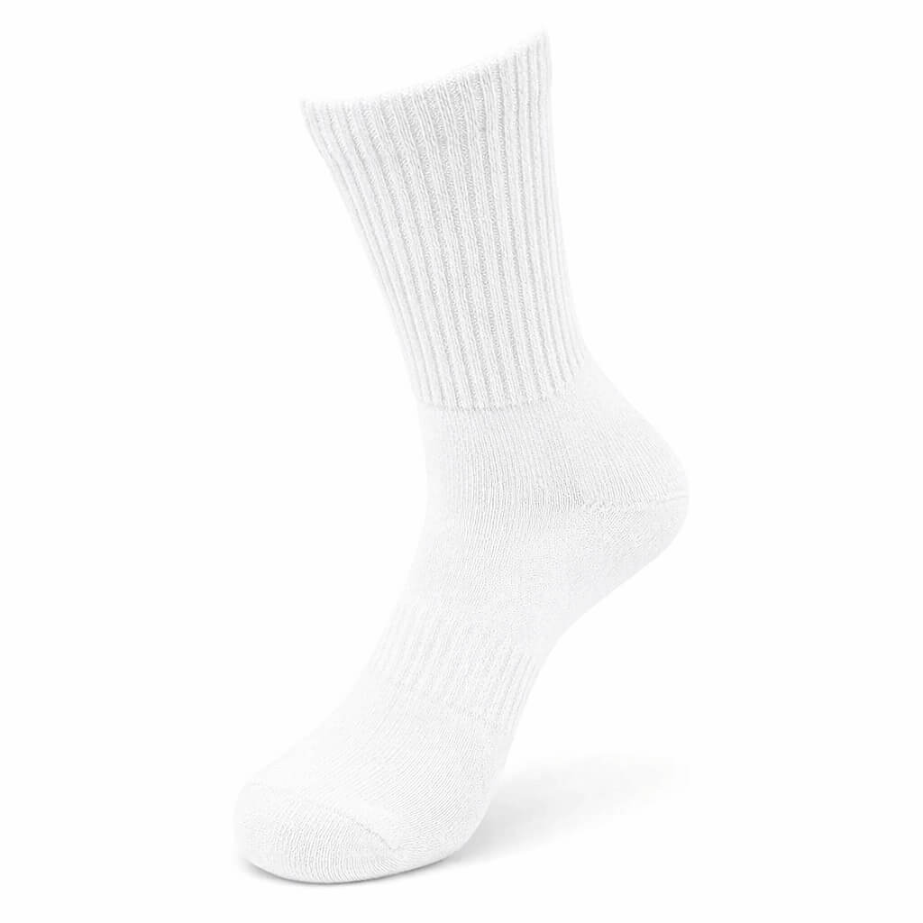 chaussettes côtelées unies couleur blanc