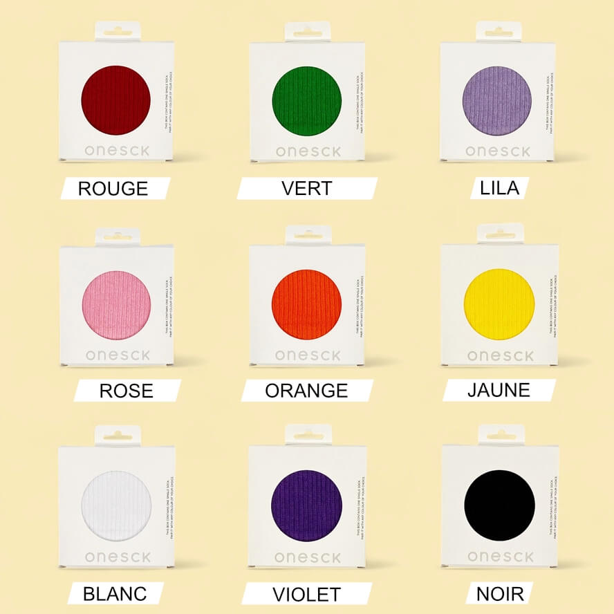 chaussettes côtelées unies liste coloris