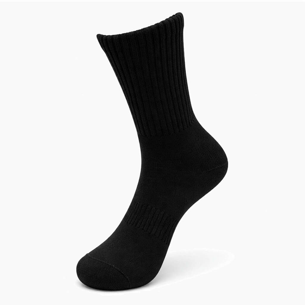 chaussettes côtelées unies couleur noir