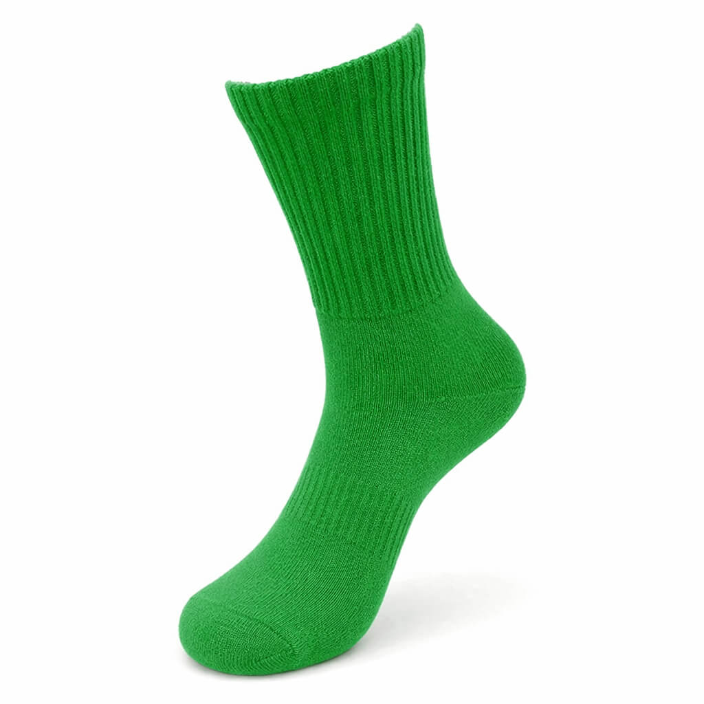 chaussettes côtelées unies couleur vert