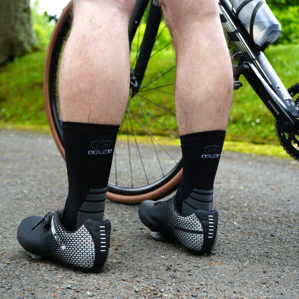 chaussettes cyclisme Maison Broussaud portée