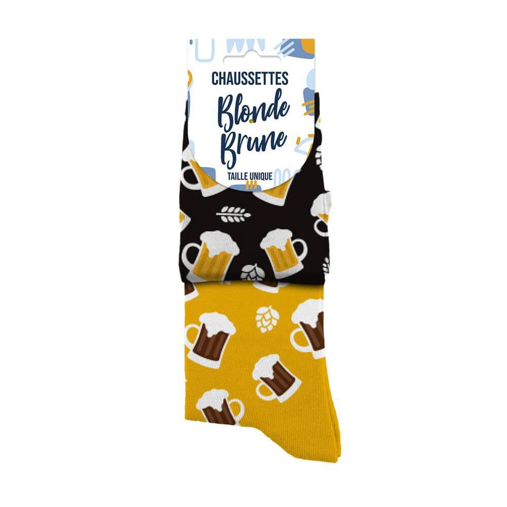 Chaussettes Bière Blonde/Brune